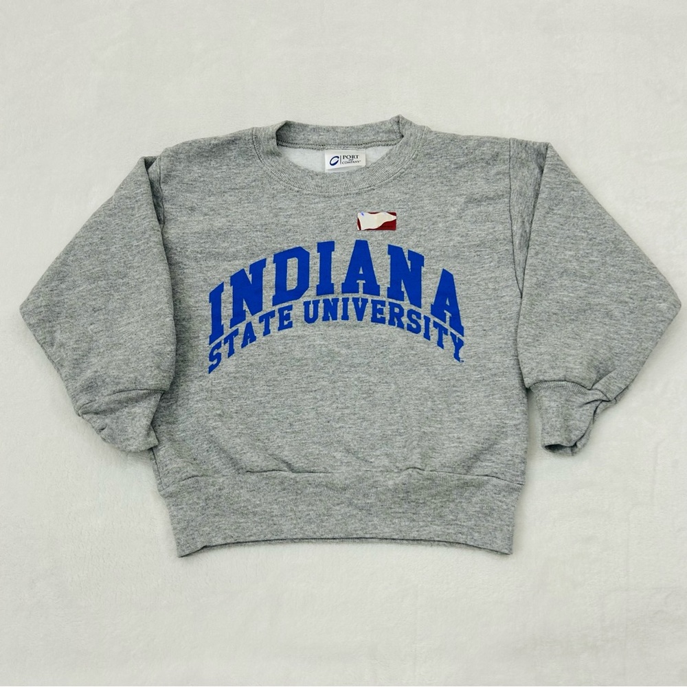 Indiana State University NCAA Gray Pullover Crewneck Sweatshirt Youth Kid XS 2-4